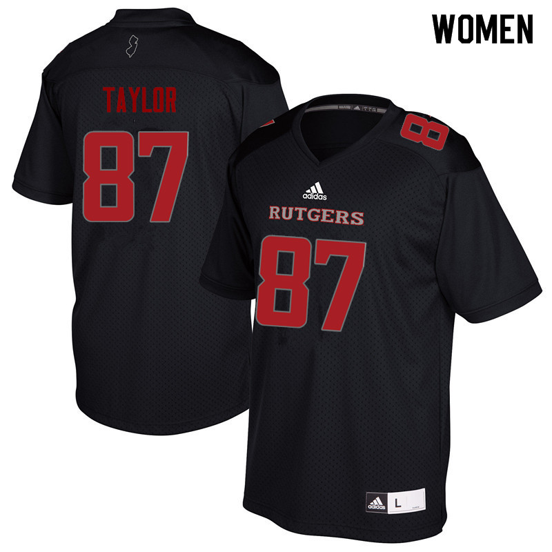 Women #87 Prince Taylor Rutgers Scarlet Knights College Football Jerseys Sale-Black